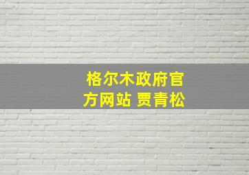 格尔木政府官方网站 贾青松